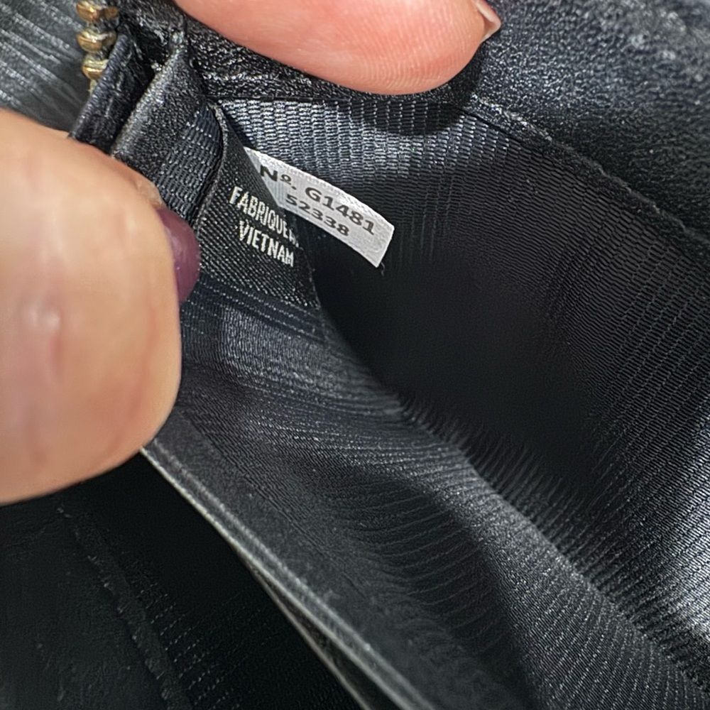 Coach Metallic Bronze Gold Black Pebbled Loved Leather Full Zip Wallet - Picture 6 of 7